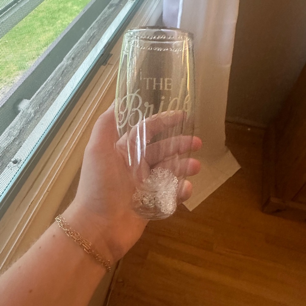 Clear 'The Bride' Champagne Glass